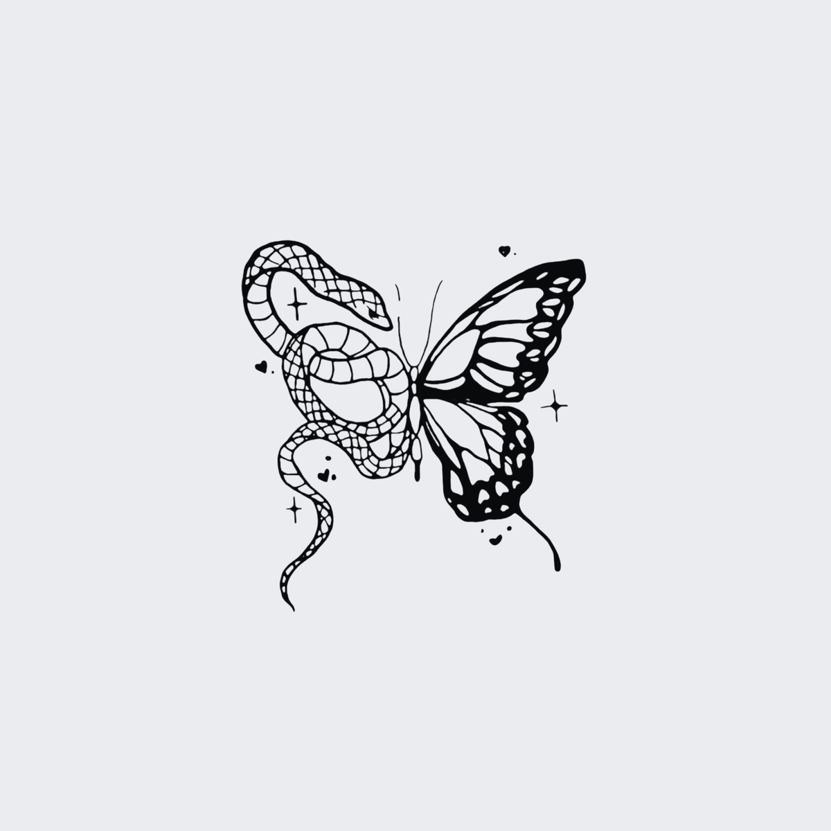 Butterfly & Snake