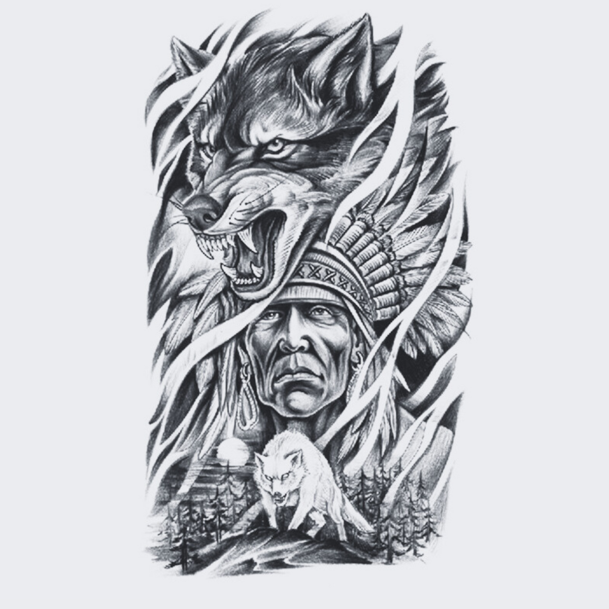 Tribal wolf