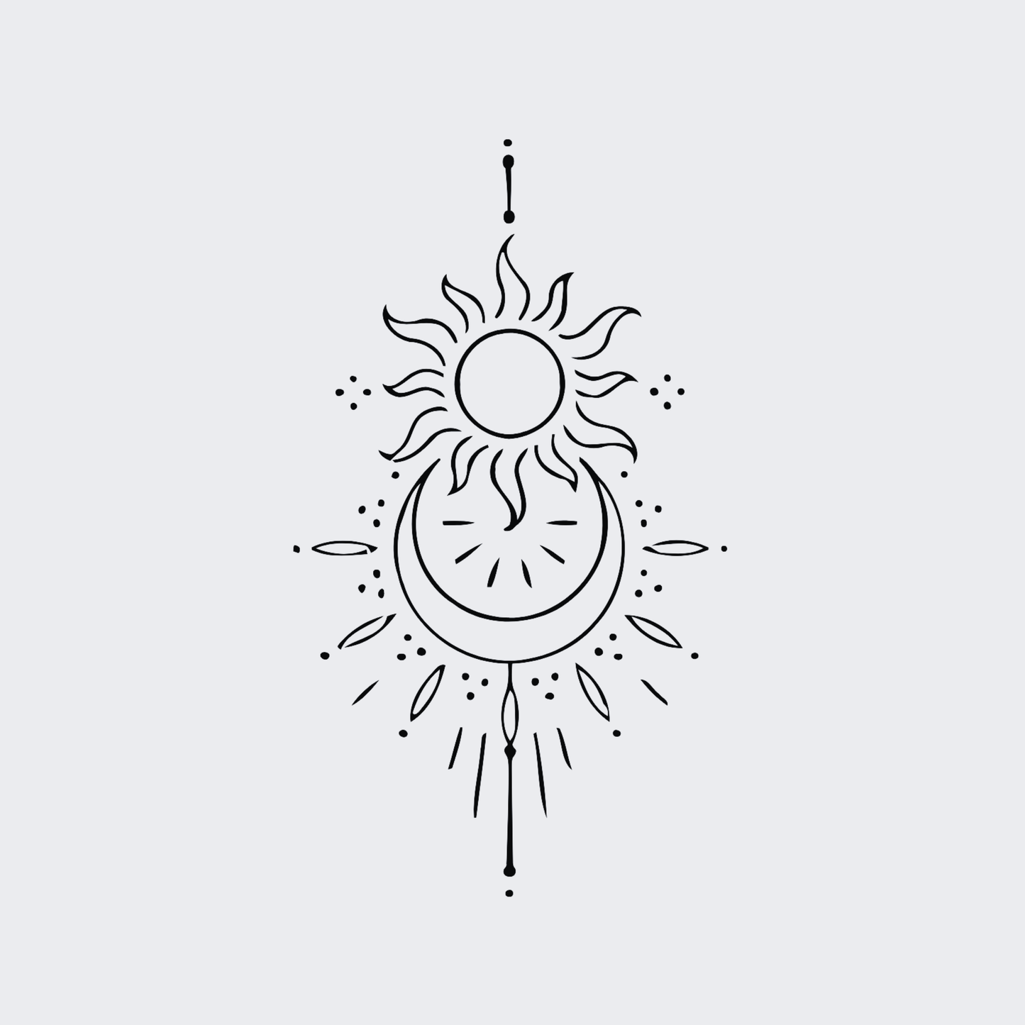 Sun and Moon with Stars